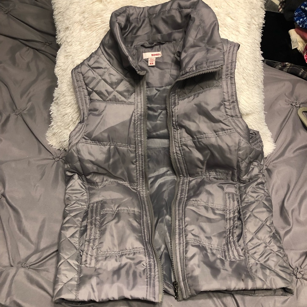 bongo grey puffy vest